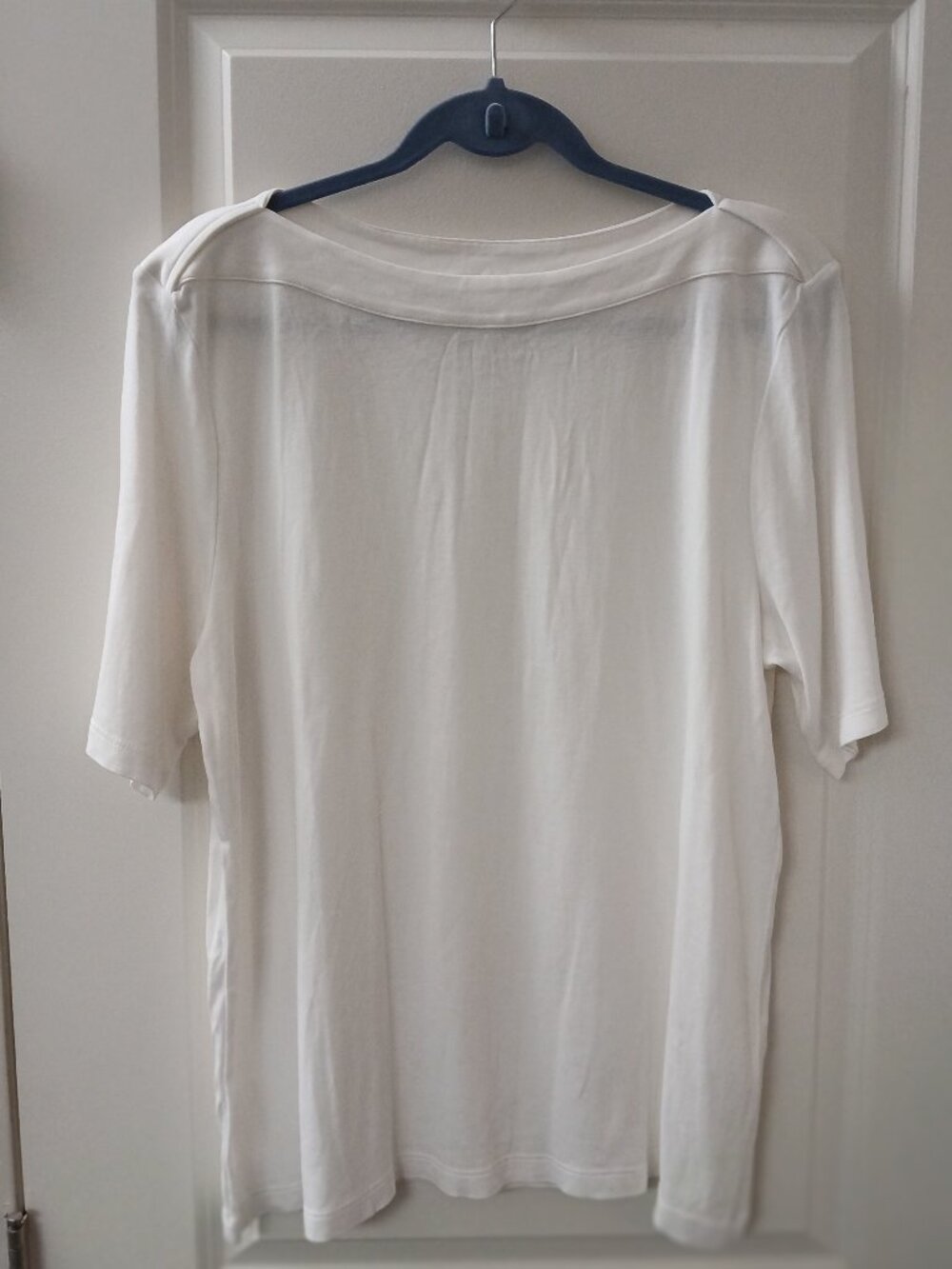 J Jill Perfect Prima Boat Neck Elbow Sleeve Tee SZ XL